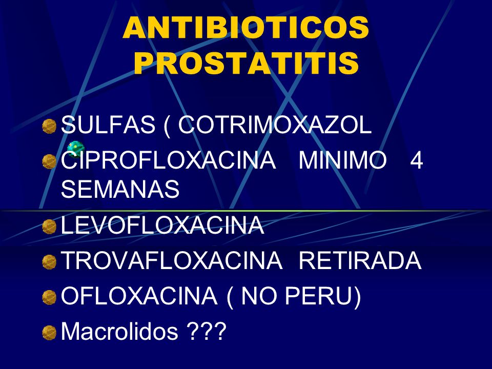 La claritromicina puede curar la prostatitis
